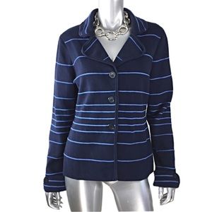 Pendleton Blue Striped Blazer Size Large